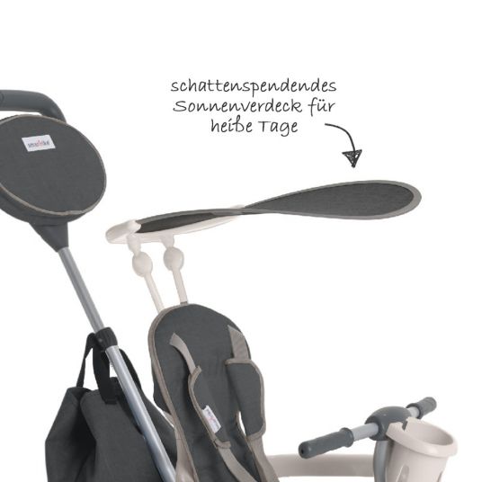 Smart Trike Triciclo Voyage 4 in 1 con sterzo tattile - Grigio