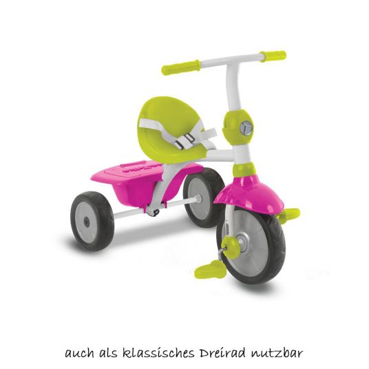 Smart Trike Tricycle Zip - 3 in 1 with Touch Steering - Pink Green