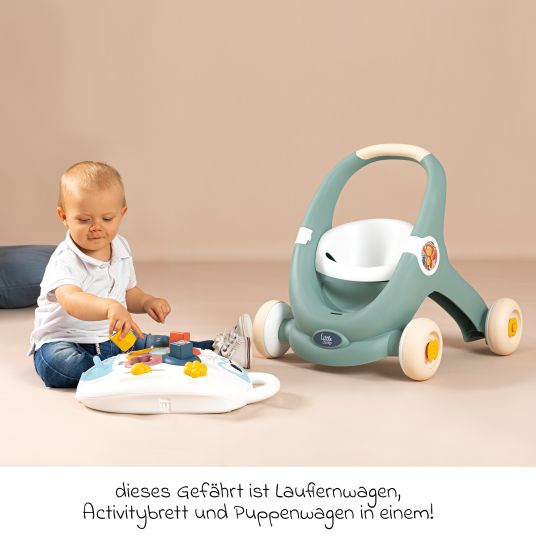 Smoby Toys Lauflernwagen / Puppenwagen 3 in 1 mit Motorikbrett