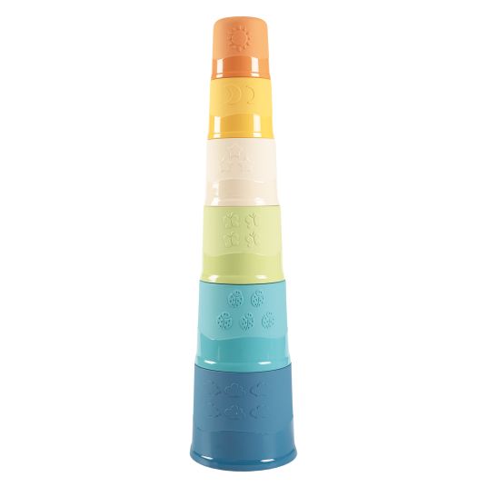 Smoby Toys Magic Tower Green 6-piece stacking cup - made from sustainable raw materials