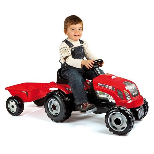 Smoby Toys Trettraktor GM mit Anhänger - Rot