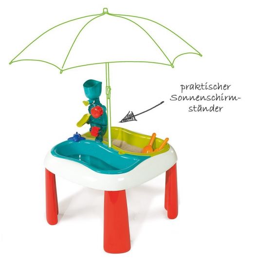 Smoby Toys Wasser- & Sandspieltisch mit Zubehör - Türkis