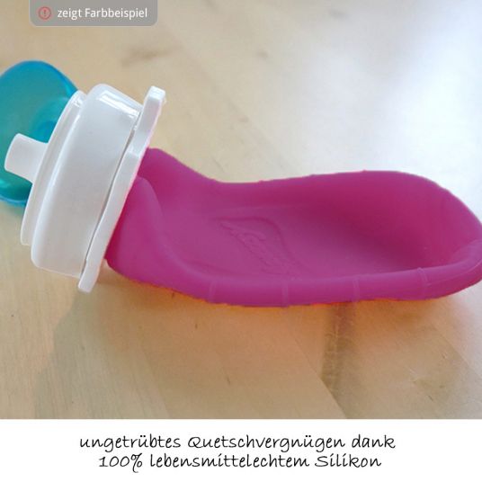 Squeasy Gear Squeeze Bag Snacker - Spremiagrumi in silicone riutilizzabile - 180 ml - Acqua