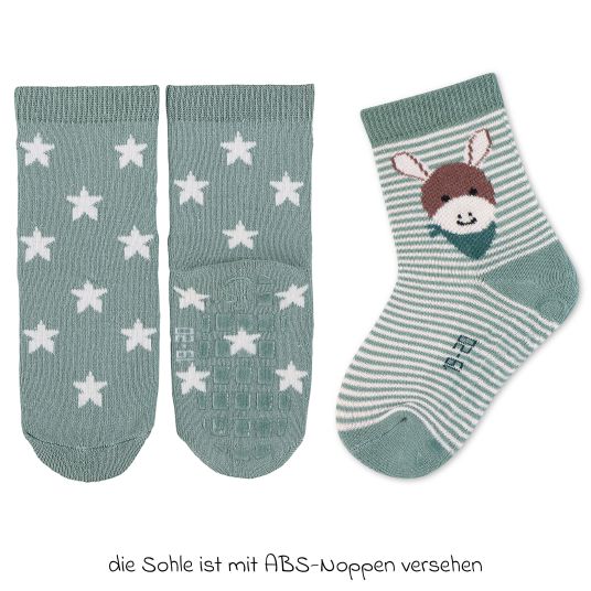 Sterntaler 2er Pack Krabbelsocken - Emmi - Grün - Gr. 17/18