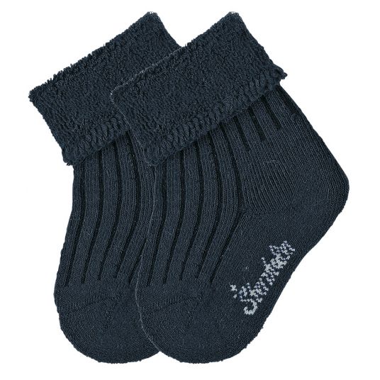 Sterntaler Pack of 2 socks ribbed look - Navy - size 15 / 16