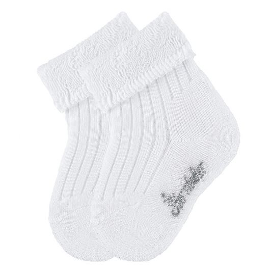 Sterntaler Pack of 2 socks ribbed look - White - Size 15 / 16