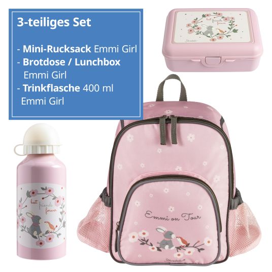 Sterntaler 3er Set Rucksack, Brotdose & Trinkflasche - Emmi Girl