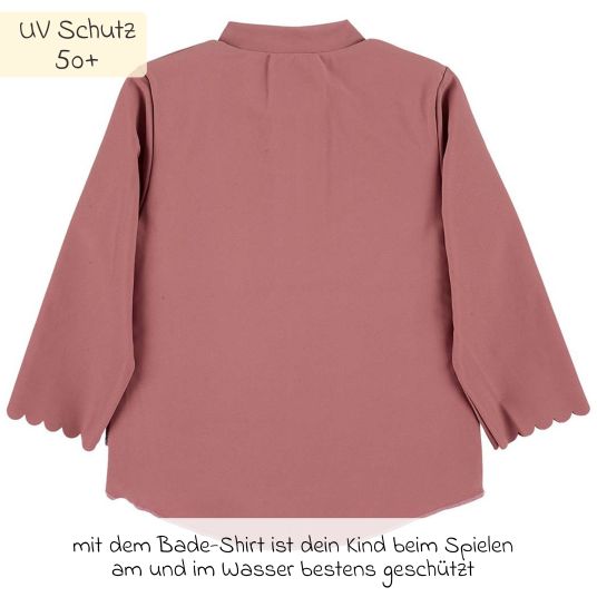 Sterntaler Bade-Shirt LSF Langarm - Regenbogen - Altrosa - Gr. 86/92
