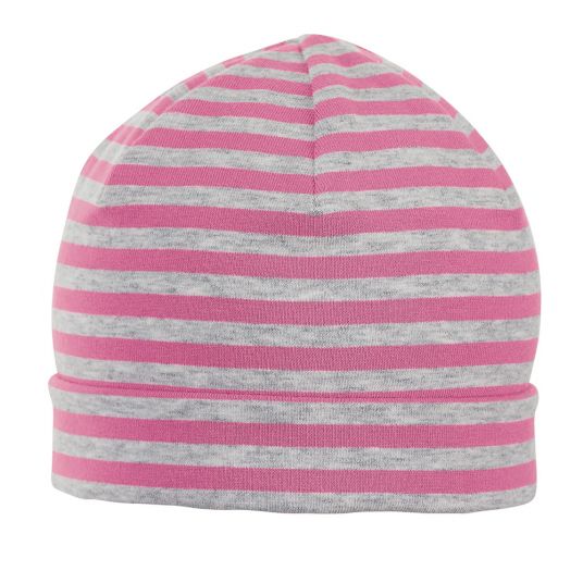 Sterntaler Beanie Hat - Striped Pink Grey - Size 37
