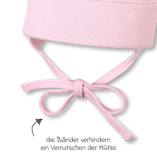 Sterntaler Beanie to tie - Pink - Size 37