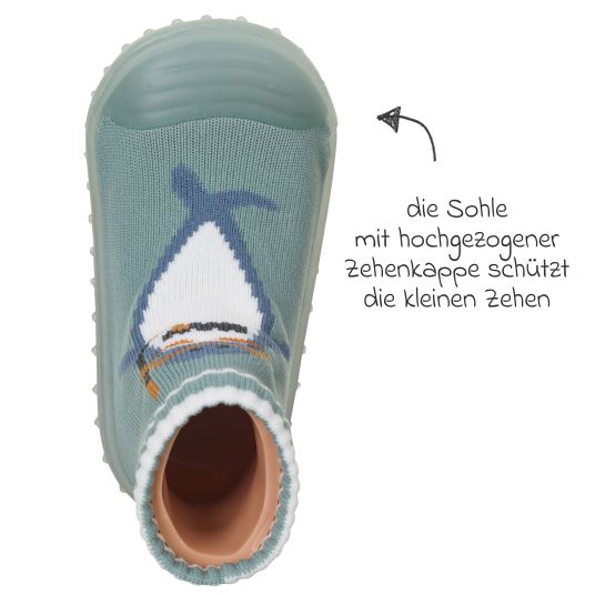 Sterntaler Hüttenschuh Adventure-Socks - Hai - Gr. 23/24