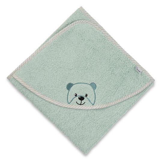 Sterntaler Hooded bath towel 100 x 100 cm - Baylee - Green