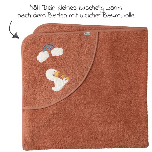 Sterntaler Hooded bath towel 100 x 100 cm - Edda