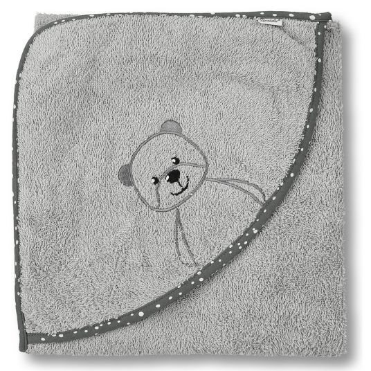 Sterntaler Asciugamano con cappuccio - 100 x 100 cm - Terry Bear - Grigio
