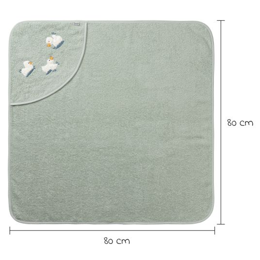 Sterntaler Hooded bath towel 80 x 80 cm - Edda