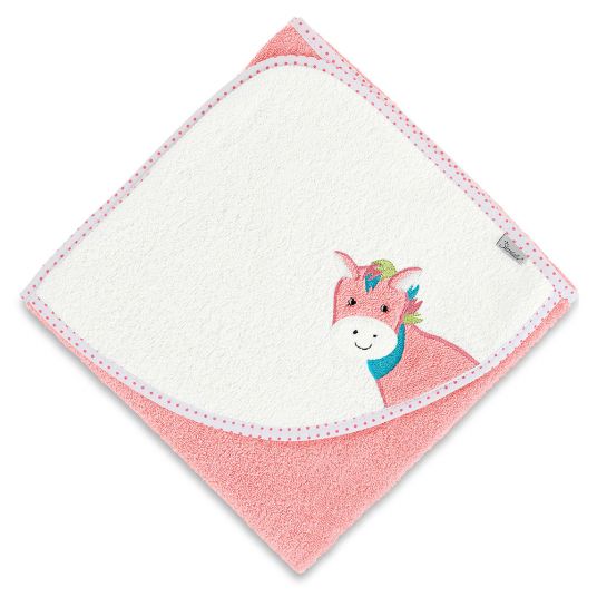 Sterntaler Hooded bath towel Peggy 80 x 80 cm - Pink