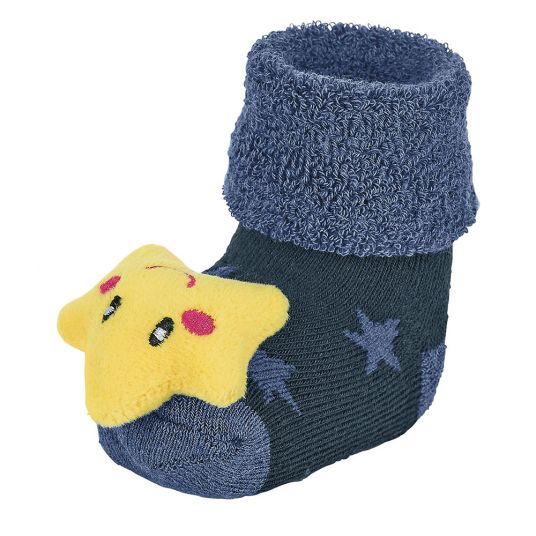 Sterntaler Rattle socks - Star - Blue - Size 15 / 16