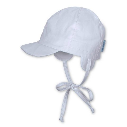 Sterntaler Peaked cap with ribbon - White - Size 37
