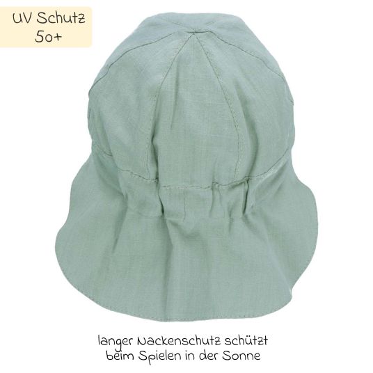 Sterntaler Schirmmütze mit Nackenschutz LSF - Grün - Gr. 45