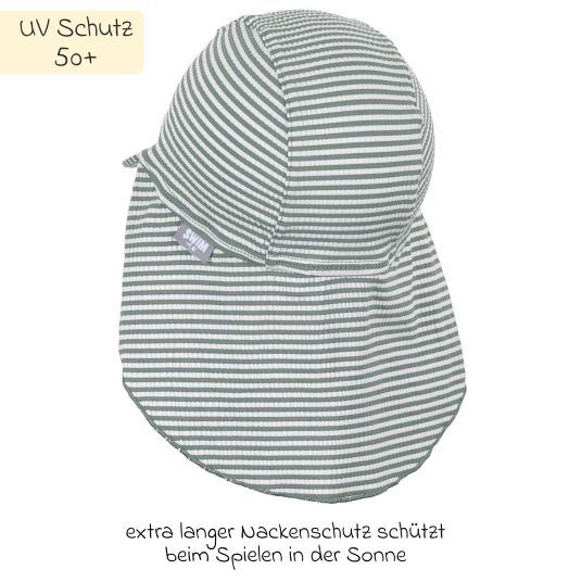 Sterntaler Schirmmütze mit Nackenschutz LSF - Hai - Grün - Gr. 51