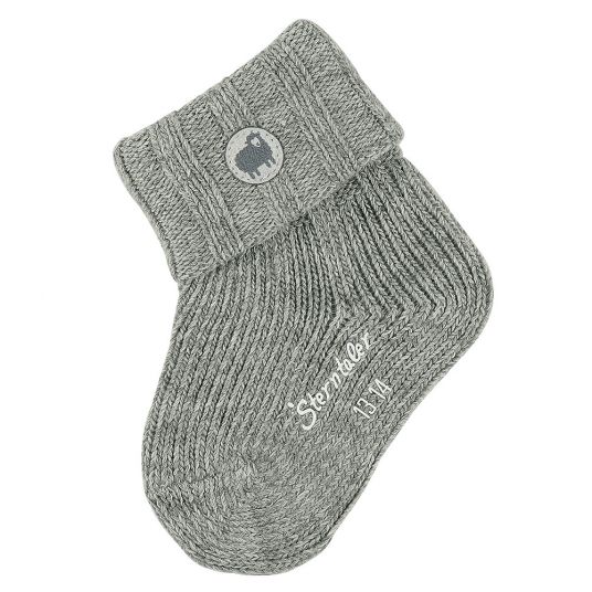 Sterntaler Socken mit Wolle - Grau - Gr. 15 / 16