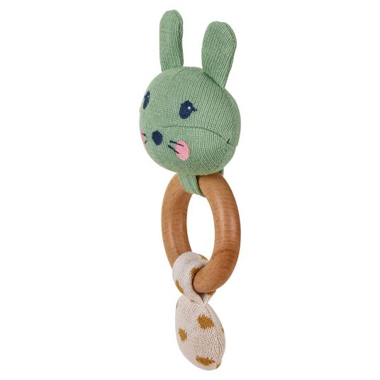 Sterntaler Knitted grasping toy with wood from organic cotton - bunny Kinni