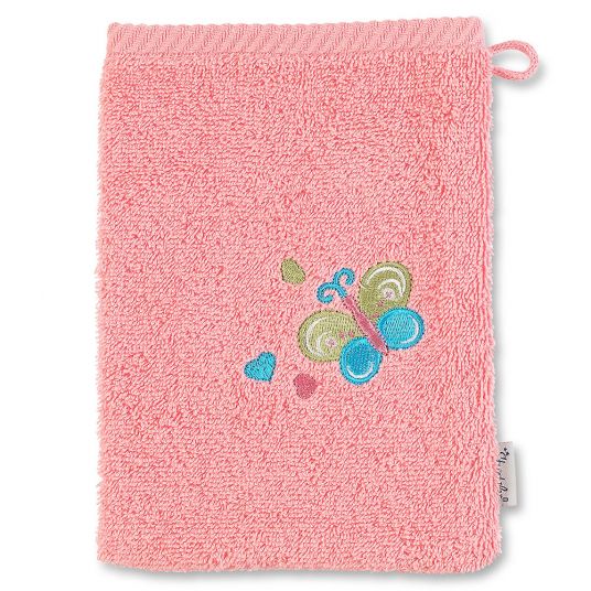 Sterntaler Washing glove - butterfly Peggy - coral