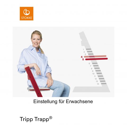Stokke Mitwachsender Treppenhochstuhl Tripp Trapp® Buchenholz lackiert - White / Weiss