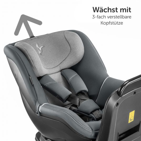 Storchenbeck Reboarder Kindersitz mit Isofix B50 / i-Size - ab Geburt bis ca. 4 Jahre (40-105 cm) - Grau Anthrazit