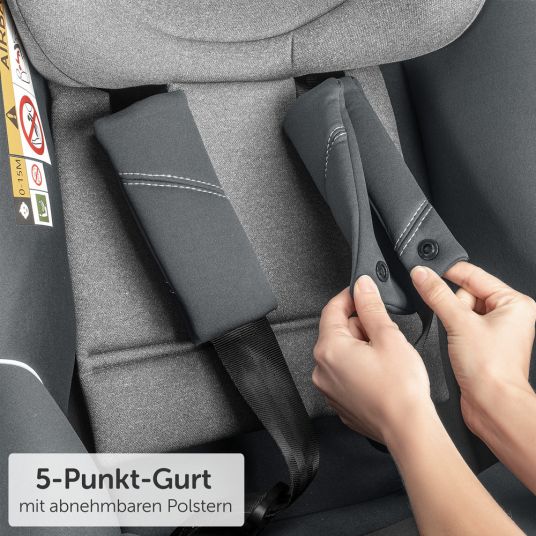 Storchenbeck Reboarder child seat with Isofix B50 / i-Size - from birth to about 4 years (40-105 cm) - gray anthracite