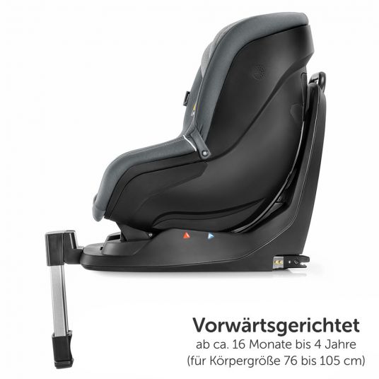 Storchenbeck Reboarder Kindersitz mit Isofix B50 / i-Size - ab Geburt bis ca. 4 Jahre (40-105 cm) - Grau Anthrazit