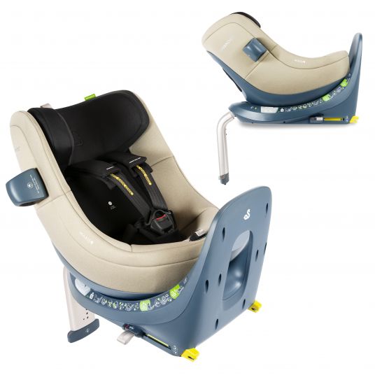 Swandoo Reboarder-Kindersitz Marie³ i-Size ab Geburt - 4 Jahre (40 cm - 105 cm, 18 kg) 360 ° drehbar inkl. Neugeboreneneinlage, verstellbare Kopfstütze & Isofix - Alfala