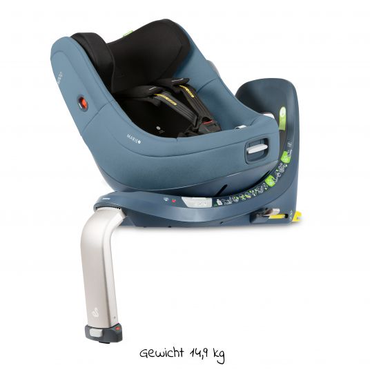 Swandoo Reboarder child seat Marie³ i-Size from birth - 4 years (40 cm - 105 cm, 18 kg) 360 ° rotatable incl. newborn insert, adjustable headrest & Isofix - Blueberry