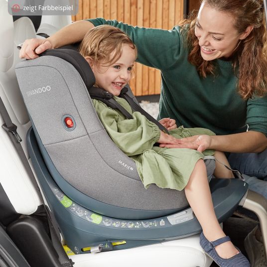 Swandoo Reboarder child seat Marie³ i-Size from birth - 4 years (40 cm - 105 cm, 18 kg) 360 ° rotatable incl. newborn insert, adjustable headrest & Isofix - Forest Fruits