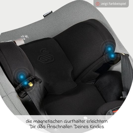 Swandoo Reboarder-Kindersitz Marie5 i-Size ab Geburt - 4 Jahre (40 cm - 150 cm) 360° drehbar inkl. Neugeboreneneinlage, verstellbare Kopfstütze & Isofix - Forest Fruits