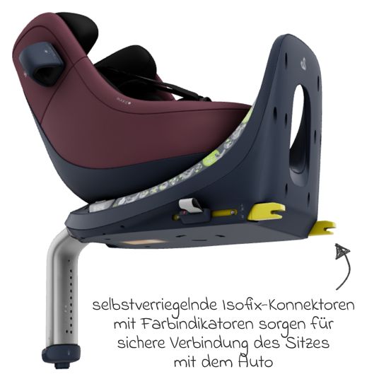 Swandoo Reboarder-Kindersitz Marie5 i-Size ab Geburt - 4 Jahre (40 cm - 150 cm) 360° drehbar inkl. Neugeboreneneinlage, verstellbare Kopfstütze & Isofix - Forest Fruits