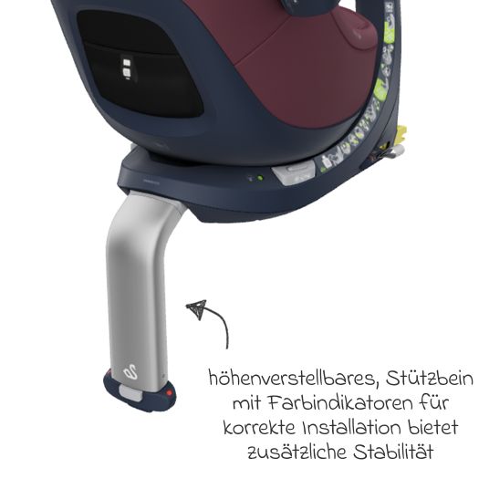 Swandoo Reboarder-Kindersitz Marie5 i-Size ab Geburt - 4 Jahre (40 cm - 150 cm) 360° drehbar inkl. Neugeboreneneinlage, verstellbare Kopfstütze & Isofix - Forest Fruits