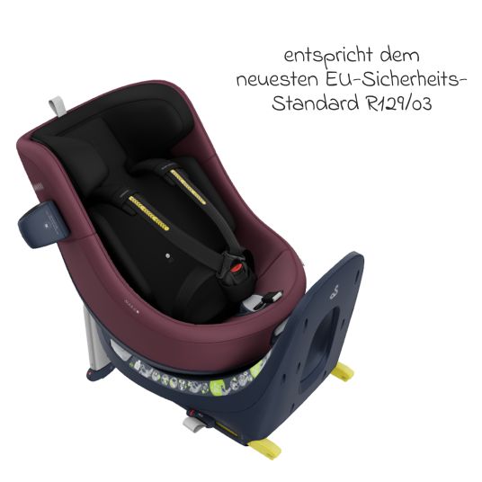 Swandoo Reboarder-Kindersitz Marie5 i-Size ab Geburt - 4 Jahre (40 cm - 150 cm) 360° drehbar inkl. Neugeboreneneinlage, verstellbare Kopfstütze & Isofix - Forest Fruits