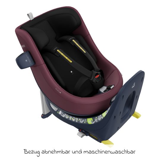 Swandoo Reboarder-Kindersitz Marie5 i-Size ab Geburt - 4 Jahre (40 cm - 150 cm) 360° drehbar inkl. Neugeboreneneinlage, verstellbare Kopfstütze & Isofix - Forest Fruits