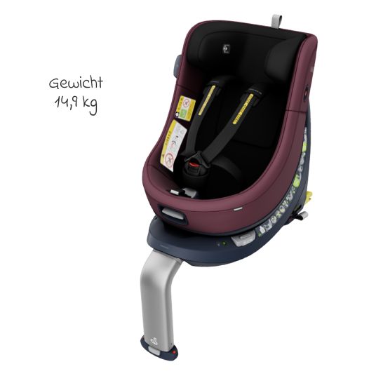 Swandoo Reboarder-Kindersitz Marie5 i-Size ab Geburt - 4 Jahre (40 cm - 150 cm) 360° drehbar inkl. Neugeboreneneinlage, verstellbare Kopfstütze & Isofix - Forest Fruits