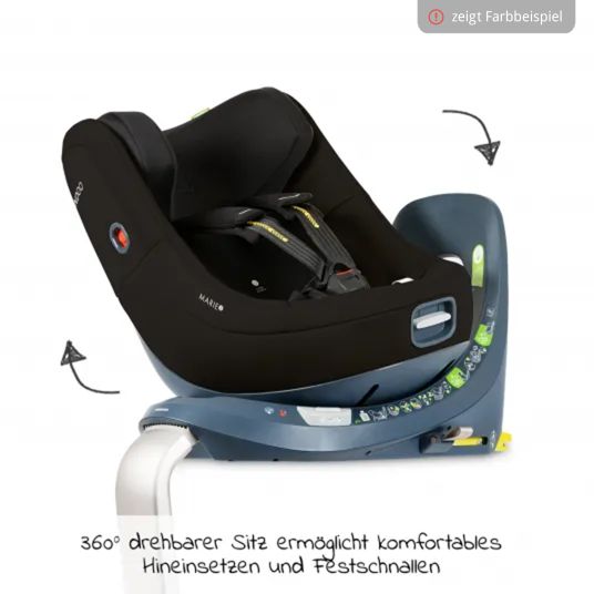 Swandoo Reboarder-Kindersitz Marie5 i-Size ab Geburt - 4 Jahre (40 cm - 150 cm) 360° drehbar inkl. Neugeboreneneinlage, verstellbare Kopfstütze & Isofix - Forest Fruits