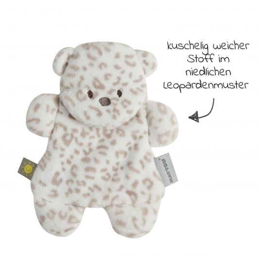 Nattou Cuddly toy with heat/cold gel pad - leopard