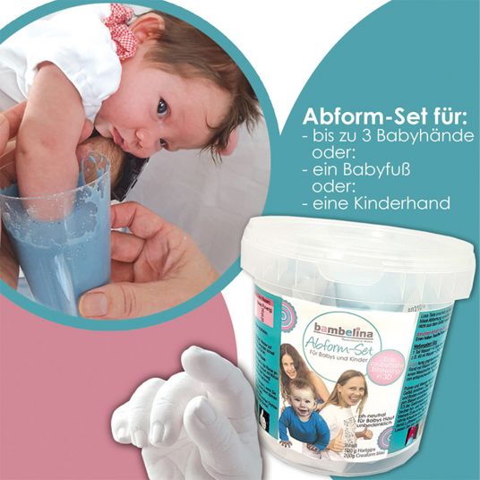 Tausendschön Impression set - plaster cast baby hand / baby foot