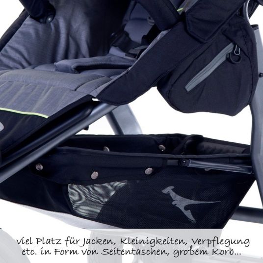 TFK 2-1 Combi Stroller Set Joggster Adventure 2 & Baby Carrycot Multi X - Quiet Shade