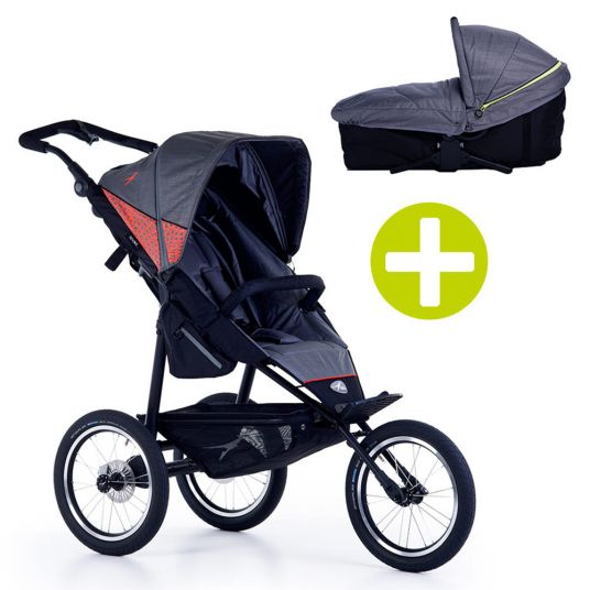 TFK 2-1 Joggster Sport 2 Combi Stroller Set & Multi X Carrycot - Quiet Shade