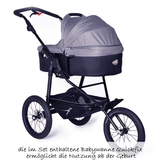TFK 2-1 Kombi-Kinderwagen-Set Joggster Sport 2 & Babywanne Quickfix - Quiet Shade