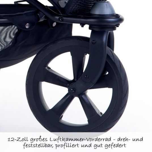 TFK 2-1 Combi Stroller Set Joggster Trail 2 & Baby Carrycot Quickfix - Quiet Shade