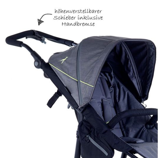 TFK 2-1 Combi Stroller Set Joggster Trail 2 & Baby Carrycot Quickfix - Quiet Shade