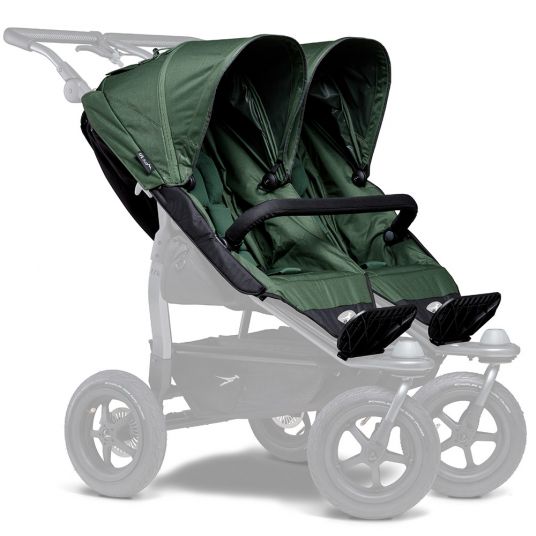 TFK 2 Sport seats for Duo - XXL comfort seat incl. weather protection for children up to 45 kg - Olive