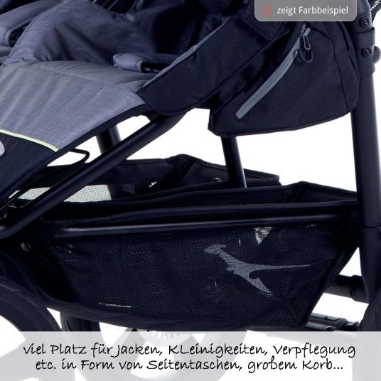 TFK 3-1 Sibling & Twin Stroller Set Twin Trail 2 incl. 2 Baby Carrycot Twin with Adapter - Tap Shoe
